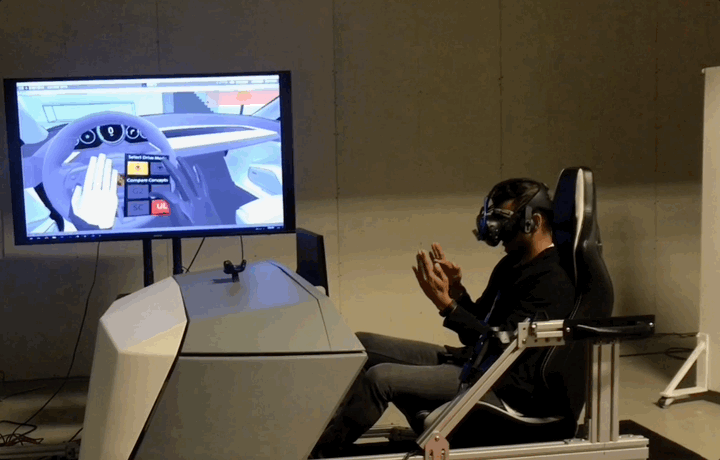 Physical-to-virtual cockpit interaction prototype